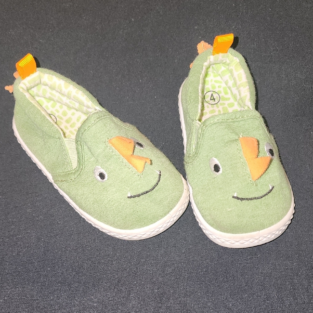 Green Dinosaur Kids Shoes